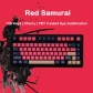 GMK Red Samurai 104+25 PBT Dye-subbed Keycaps Set Cherry Profile for MX Switches Mechanical Gaming Keyboard